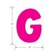 Pink Letter (G) Corrugated Plastic Yard Sign, 24in